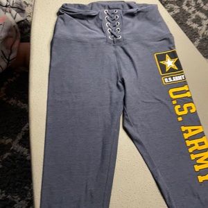 Grey gold and grey pink leggings